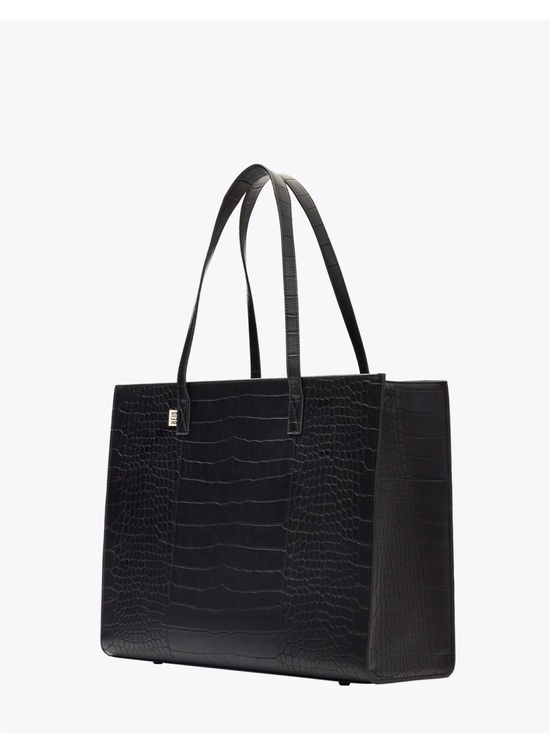 BEIS Handbags - BEIS Black Crocodile Work Tote